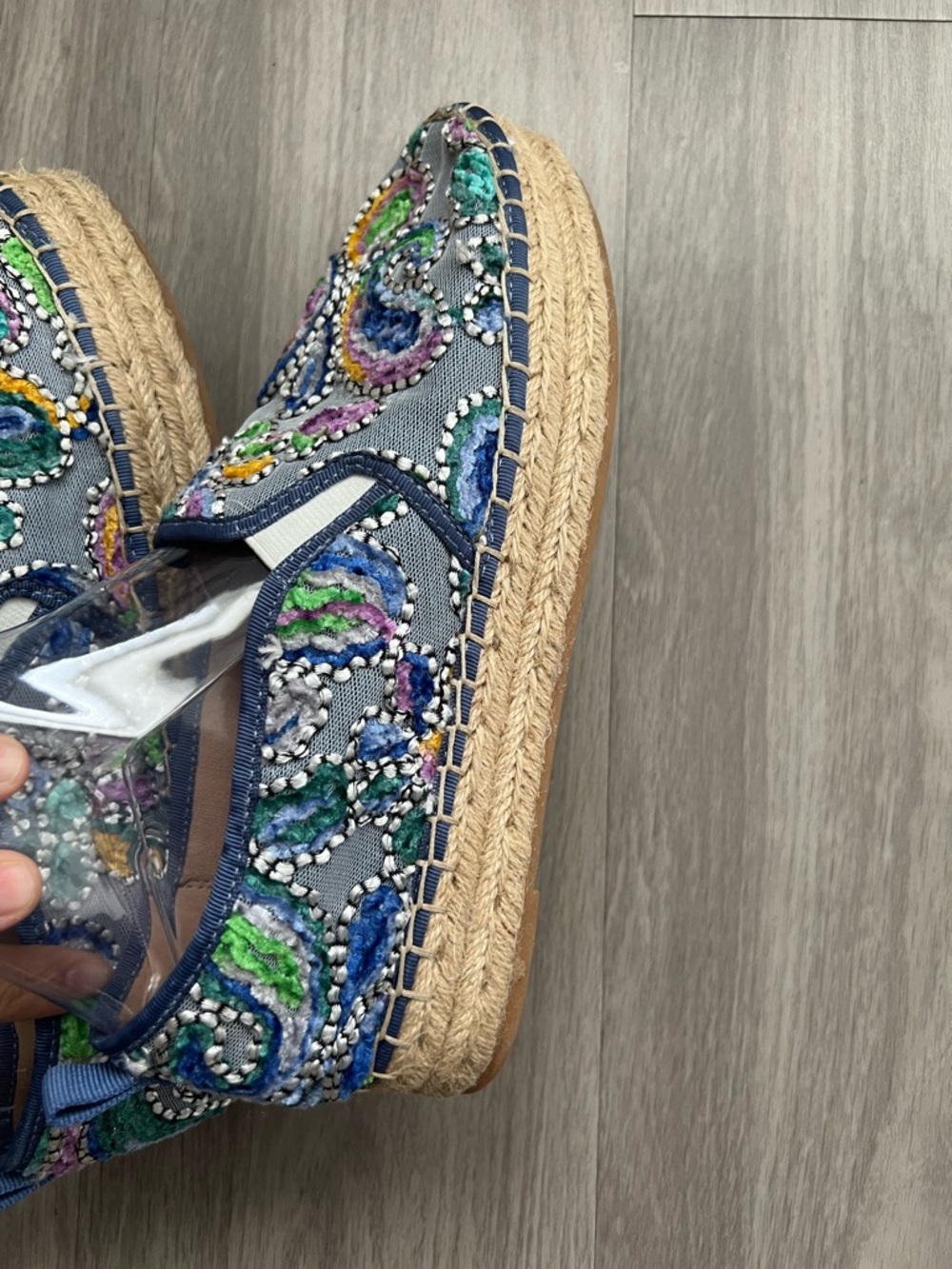 Sam Edelman Beaded Embroidered Espadrilles Multicolor Boho Slip-On Flats Size 11 - Picture 8 of 16